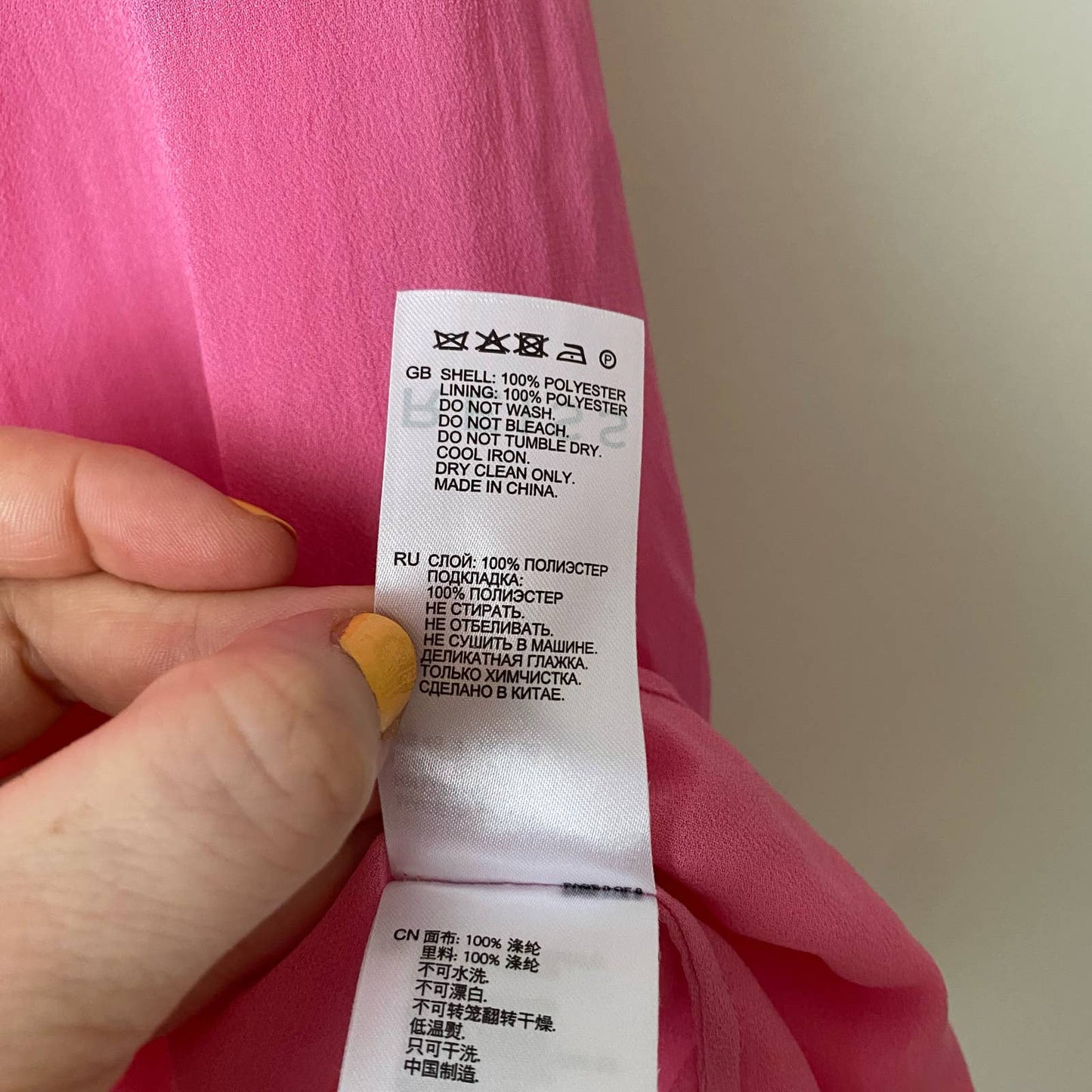 REISS Lena Pink Bow Detail Sleeveless Chiffon Top Size US 6