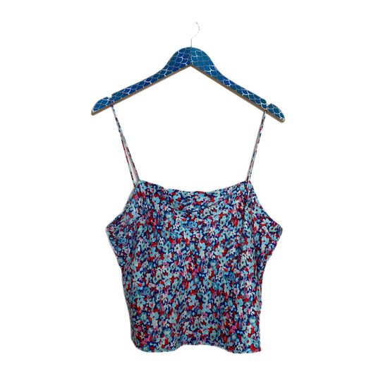 ROTATE Birger Christensen Cropped Floral-Print Satin Camisole Size US 10