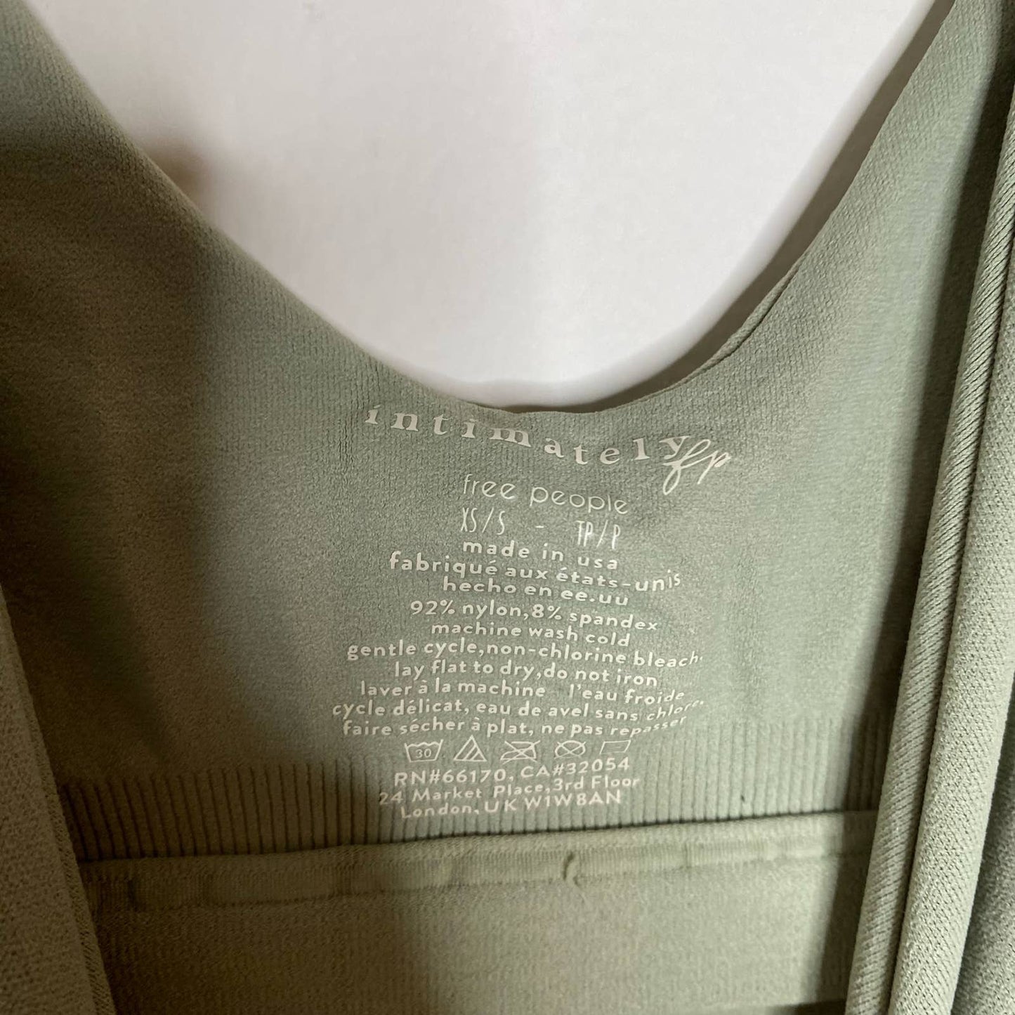 FREE PEOPLE INTIMATELY Clean Lines Seagrass Thong Bodysuit Size XS/Small NEW