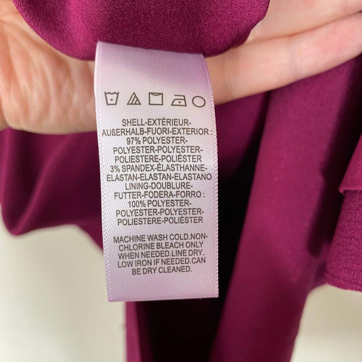 DRESS THE POPULATION Louisa Dark Magenta Deep V Butterfly Sleeve Dress Size Small NEW