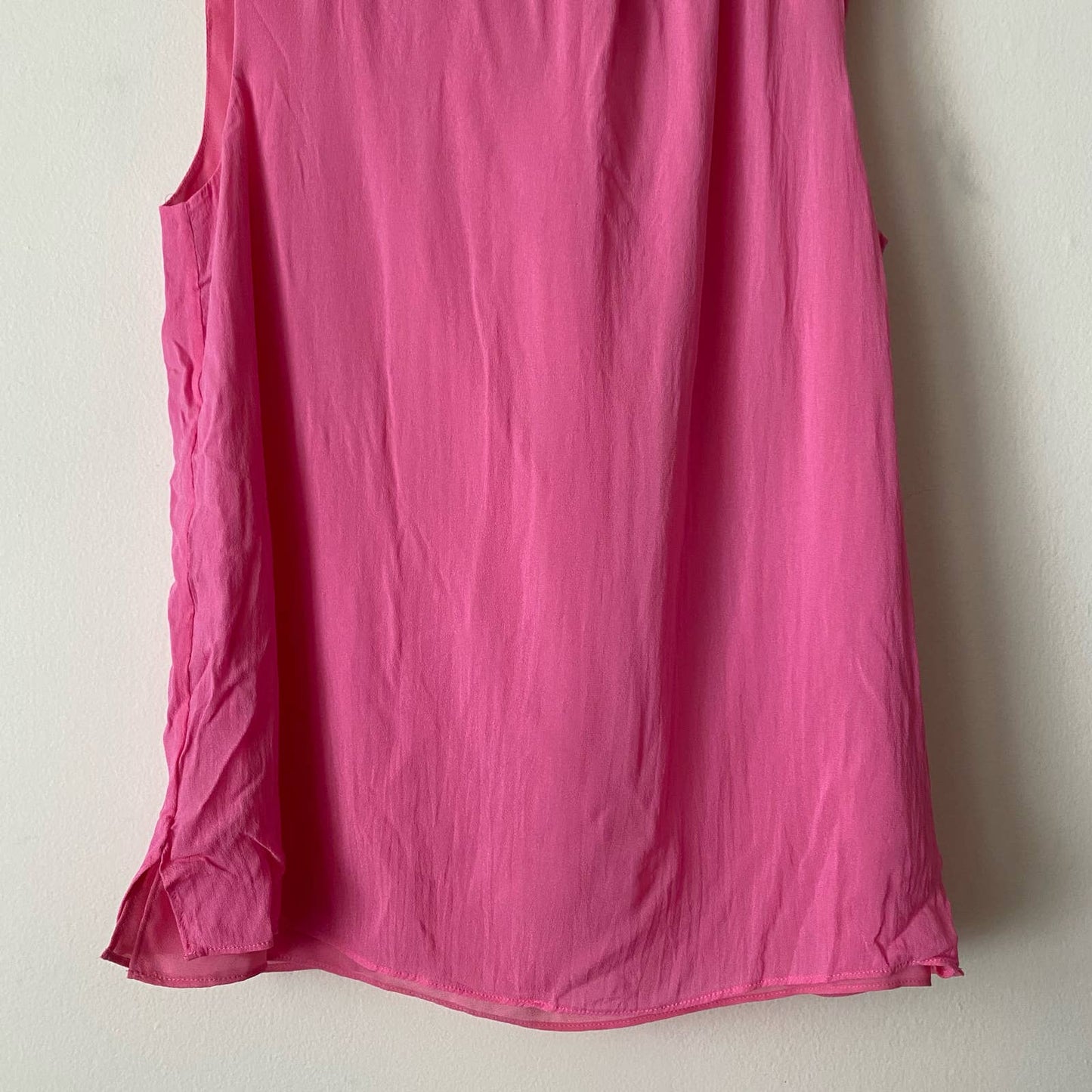REISS Lena Pink Bow Detail Sleeveless Chiffon Top Size US 6