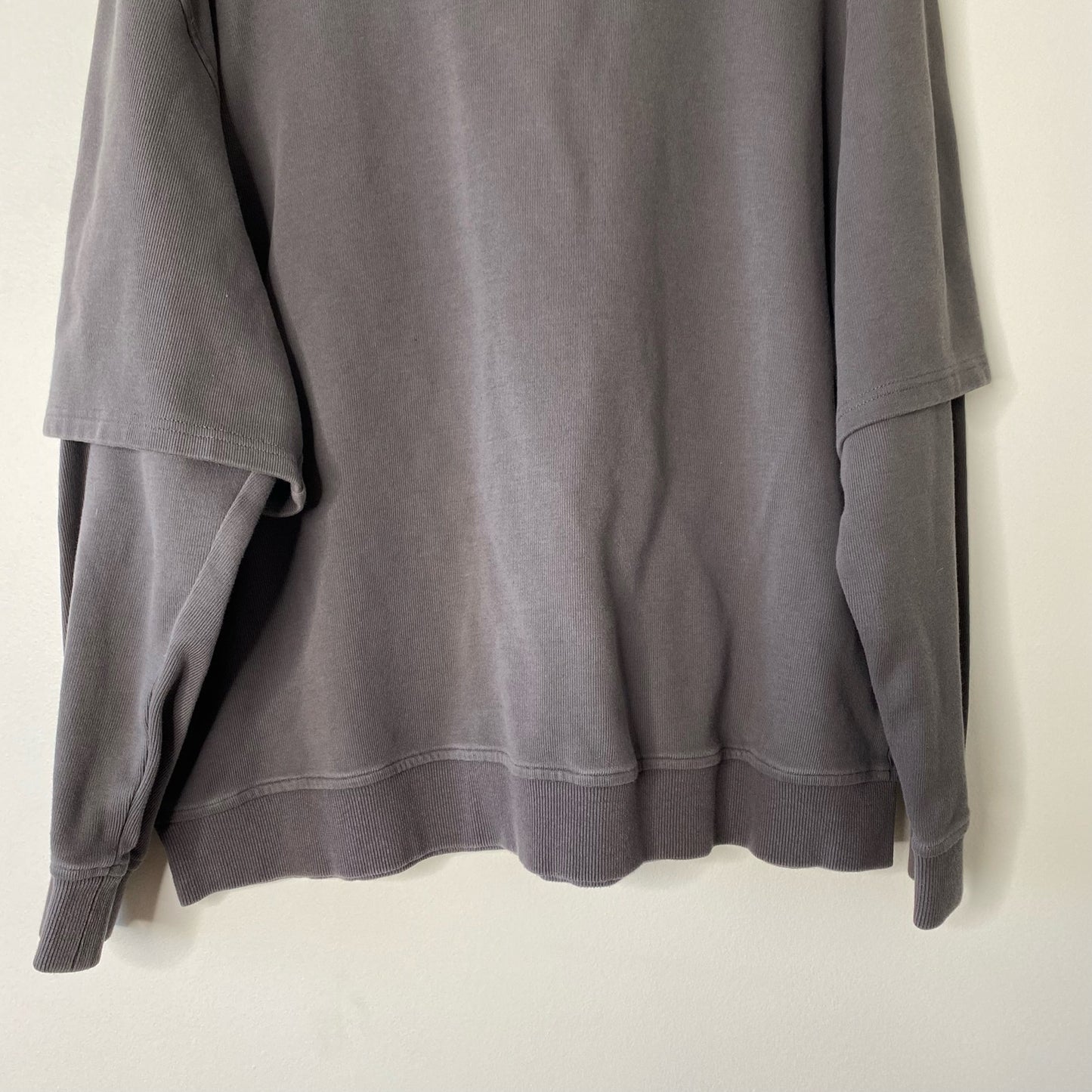 LIT ACTIVEWEAR Gray Cozy Oversized Two-Piece Cotton Hoodie Size Large