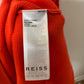 REISS Orange Jenna Ruched Sleeve Knit Bodycon Cashmere Dress Size Small