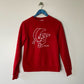 GLOSSIER Red G Pal Graphic Limited Edition Cozy Crewneck Pullover Sweatshirt Size XS