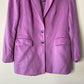 ESCADA Purple Piacenza Orylactus Italian Rabbit Wool Embellished Button Blazer Size Large