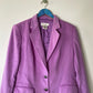 ESCADA Purple Piacenza Orylactus Italian Rabbit Wool Embellished Button Blazer Size Large