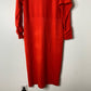 REISS Orange Jenna Ruched Sleeve Knit Bodycon Cashmere Dress Size Small