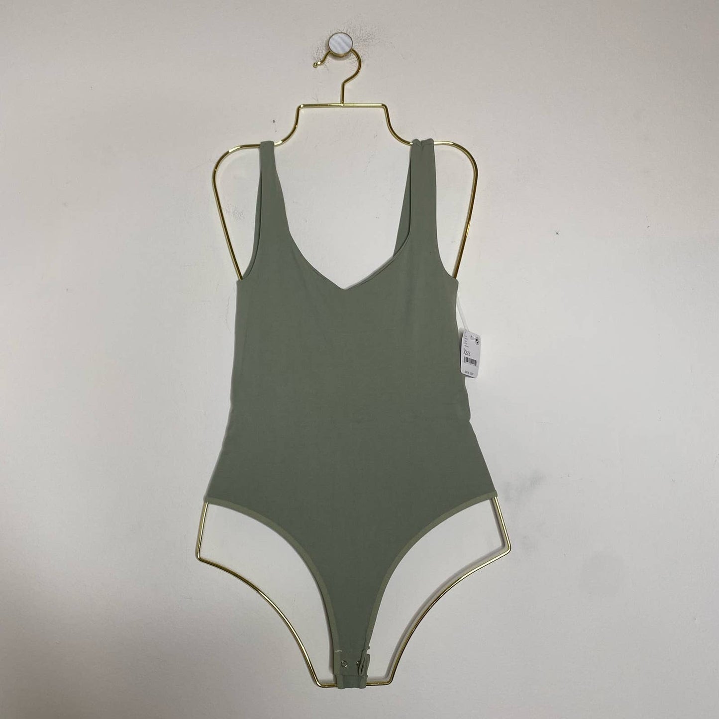 FREE PEOPLE INTIMATELY Clean Lines Seagrass Thong Bodysuit Size XS/Small NEW