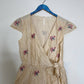 TULAROSA Ashby Floral Embroidered Faux Wrap Romper in Shell Size Small